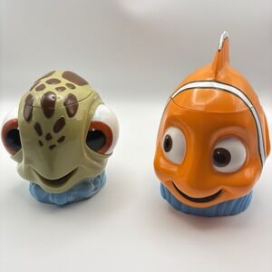 Finding Nemo, Squirt Disney on Ice 3D Plastic Mugs w/Attached Lid